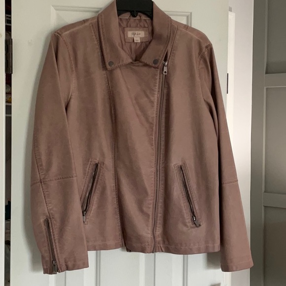 Pink Faux Leather Jacket NWT - Picture 2 of 6